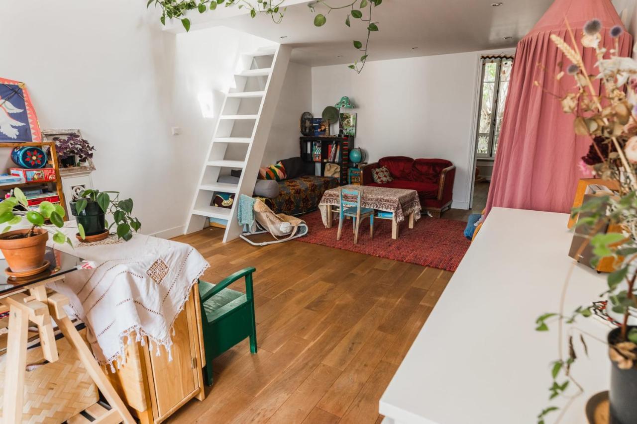 Апартаменты Bright Atypical Duplex In Menilmontant Париж Экстерьер фото