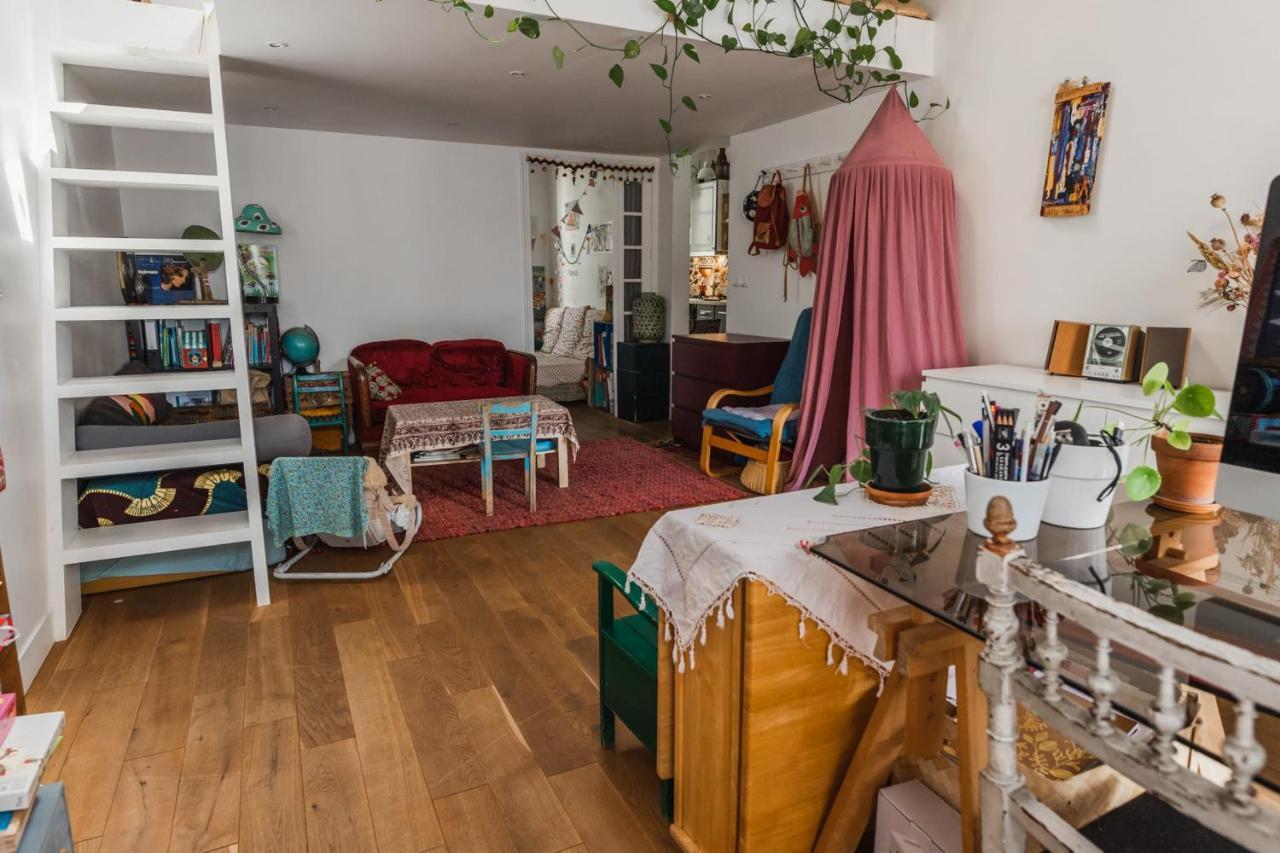 Апартаменты Bright Atypical Duplex In Menilmontant Париж Экстерьер фото