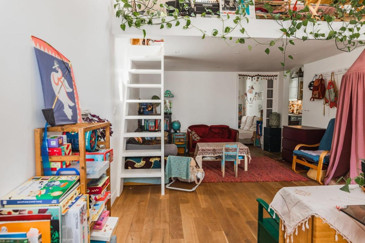 Апартаменты Bright Atypical Duplex In Menilmontant Париж Экстерьер фото